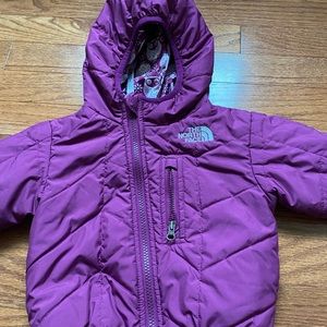 Girls infant North Face Reversible Coat
